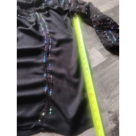 Free People Women's Size Medium Black Boho Top - Picture 4 of 7